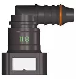 Топливный быстросъемный штуцер 11.8-ID10-90° | NS03-G2, угловой