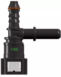 Топливный быстросъемный штуцер 7.89-ID6(180°)-7.89(90°) | NS03-B14 Т-образный