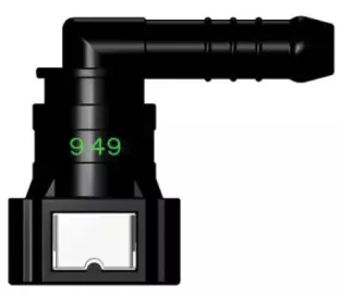 Топливный быстросъемный штуцер 9.49-ID7.5-90° | NS03-D7, угловой