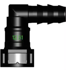 Топливный быстросъемный штуцер 12.61-ID12-90° | NS03-G18, угловой