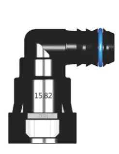 Топливный быстросъемный штуцер 15.82-ID14-90° | NS03-H612, угловой
