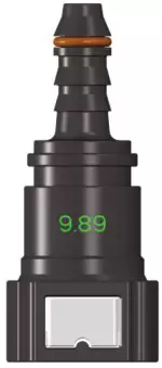 Топливный быстросъемный штуцер 9.89-ID6-180° | NS03-E6, прямой