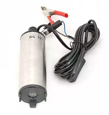 Насос 12В погружной для перекачки дизельного топлива (солярки) из канистры, бочки