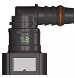 Топливный быстросъемный штуцер 11.8-ID9-90° | NS03-G5, угловой