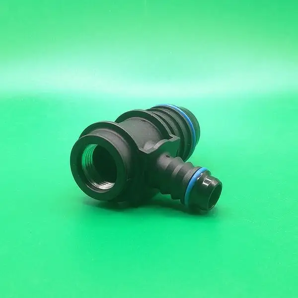 Переходник тройник  ID21-ID12-G3/8-Т-образный для системы охлаждения, угловой | NS09-LM23